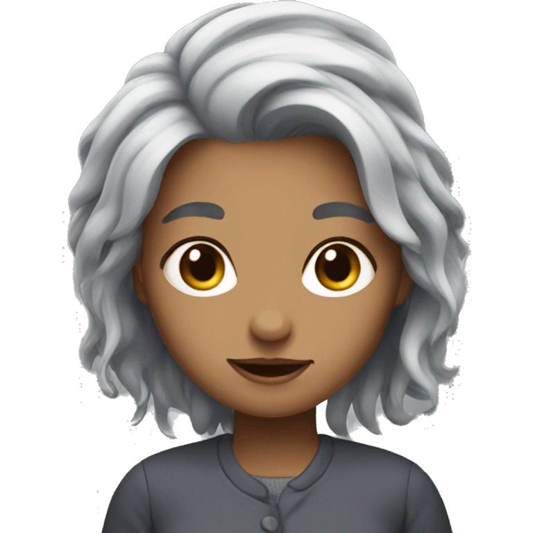 Grey hair girl ok emoji