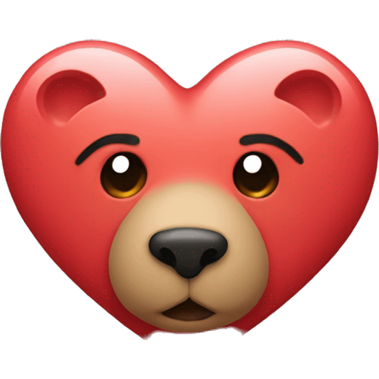 heart with bear nose emoji