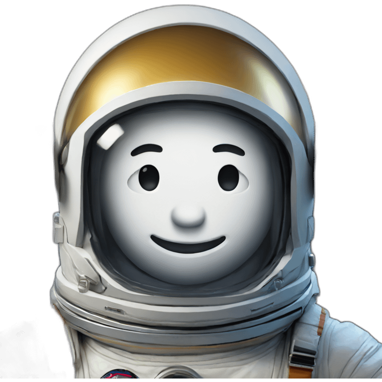 astronaut smiley face emoji