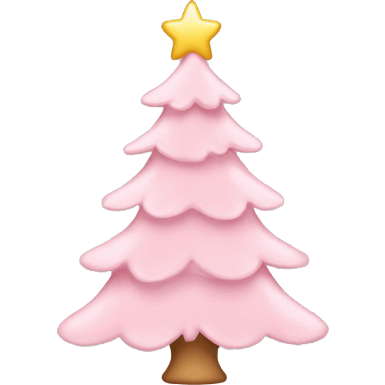 Light Pink Christmas tree with bows emoji