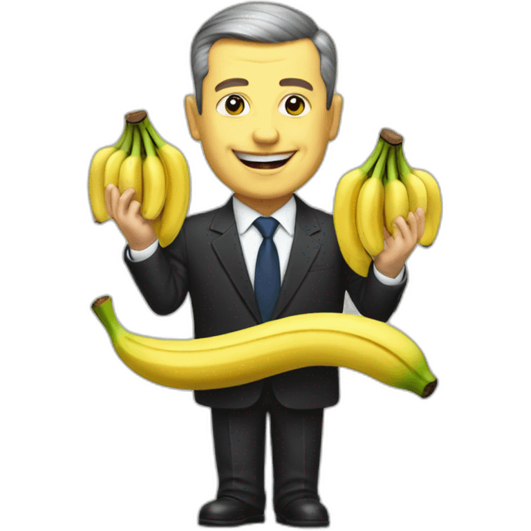 Banana with Mirziyoyev emoji