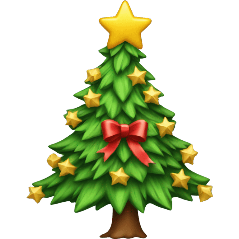 Christmas tree with bows emoji