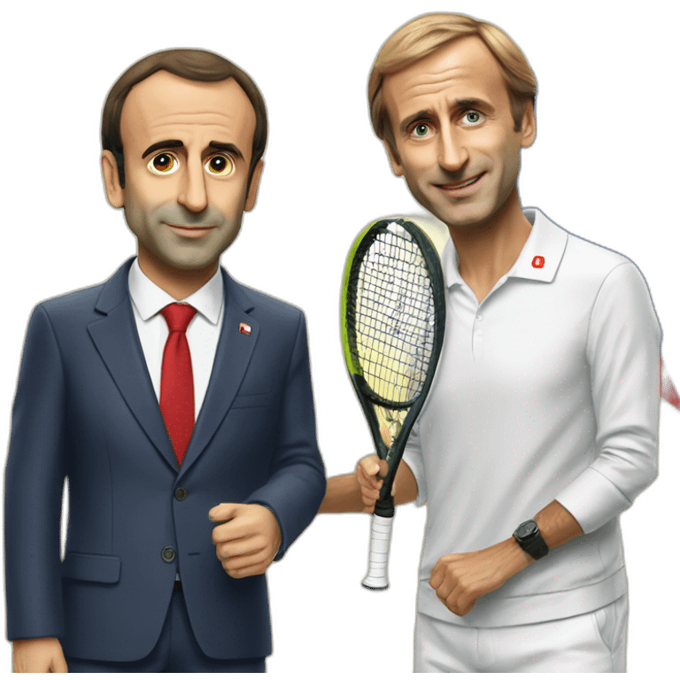 Zemmour qui fait un tennis avec Macron emoji