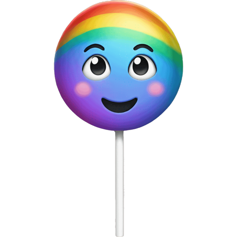 Rainbow candy lollipop emoji