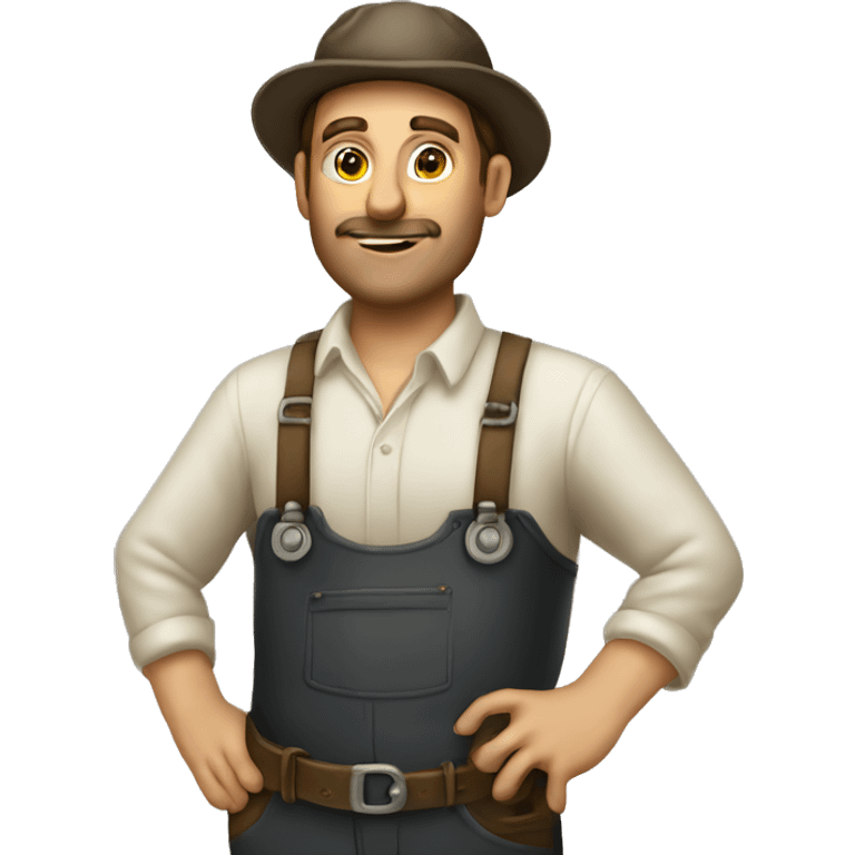 Victorian era worker mechanic man emoji