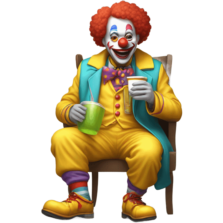 Clown doctor medical drinking disgusting yellow drink emoji