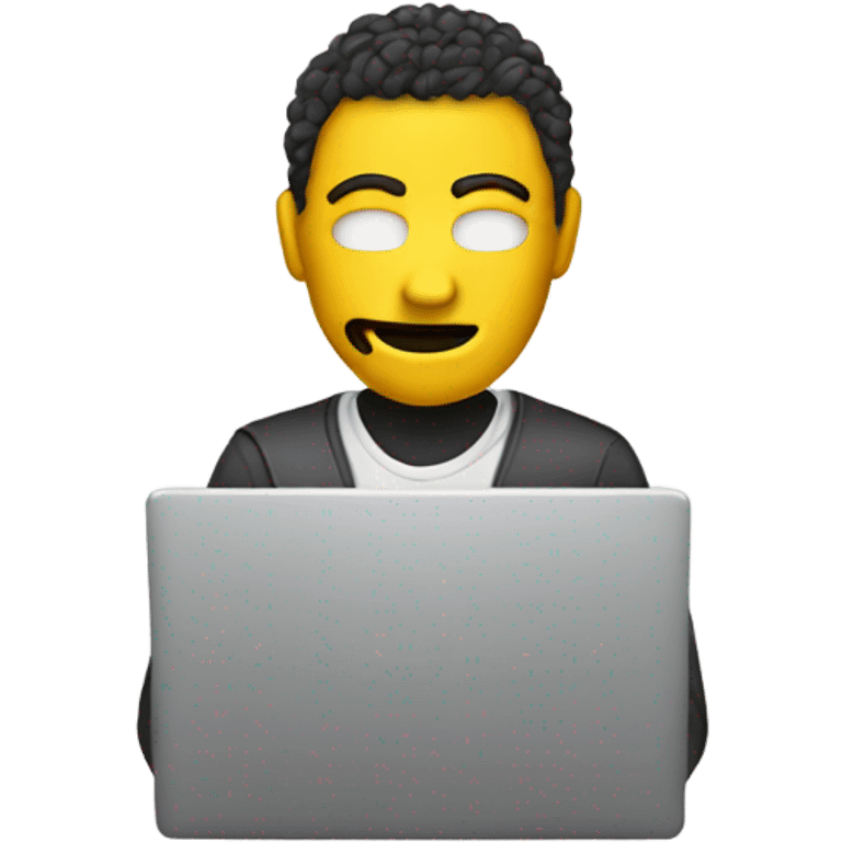 anonymous with laptop emoji