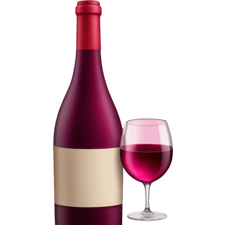 Pink red wine bottle emoji