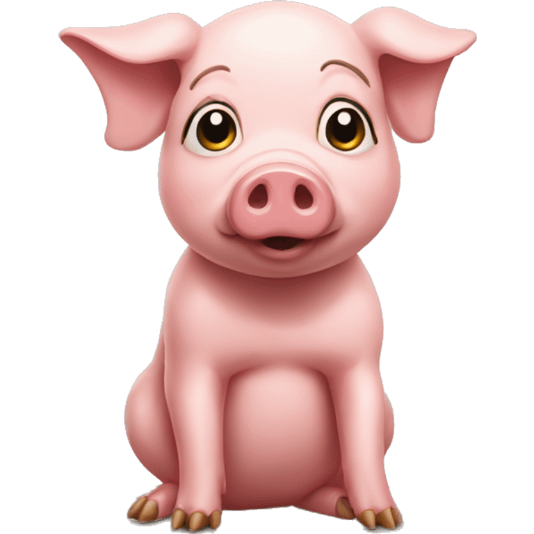 pleading pig emoji