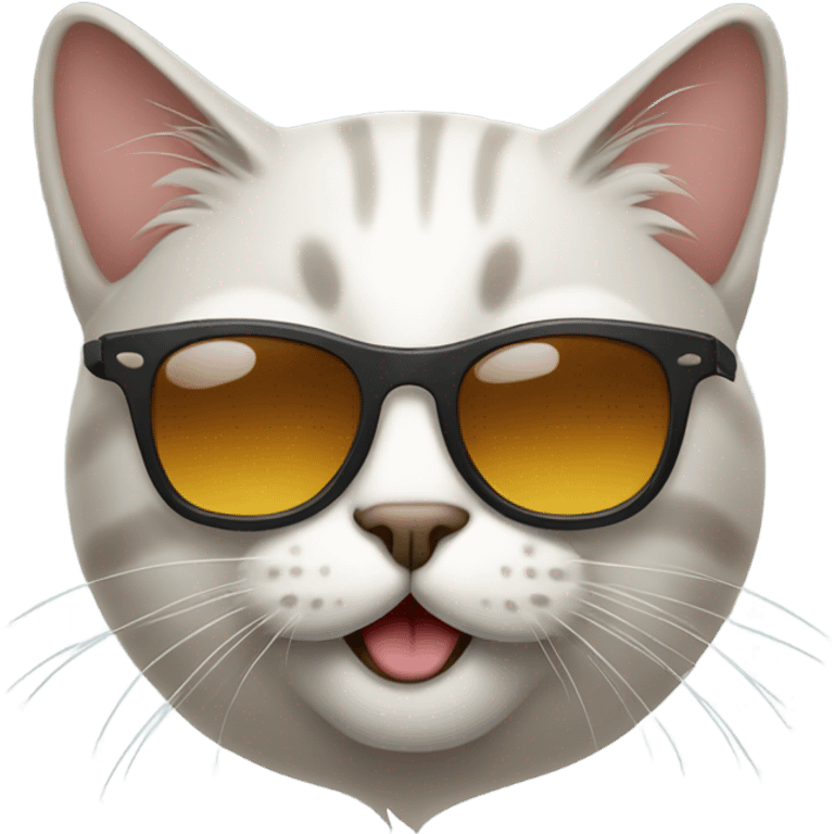 Cat with sunglasses emoji