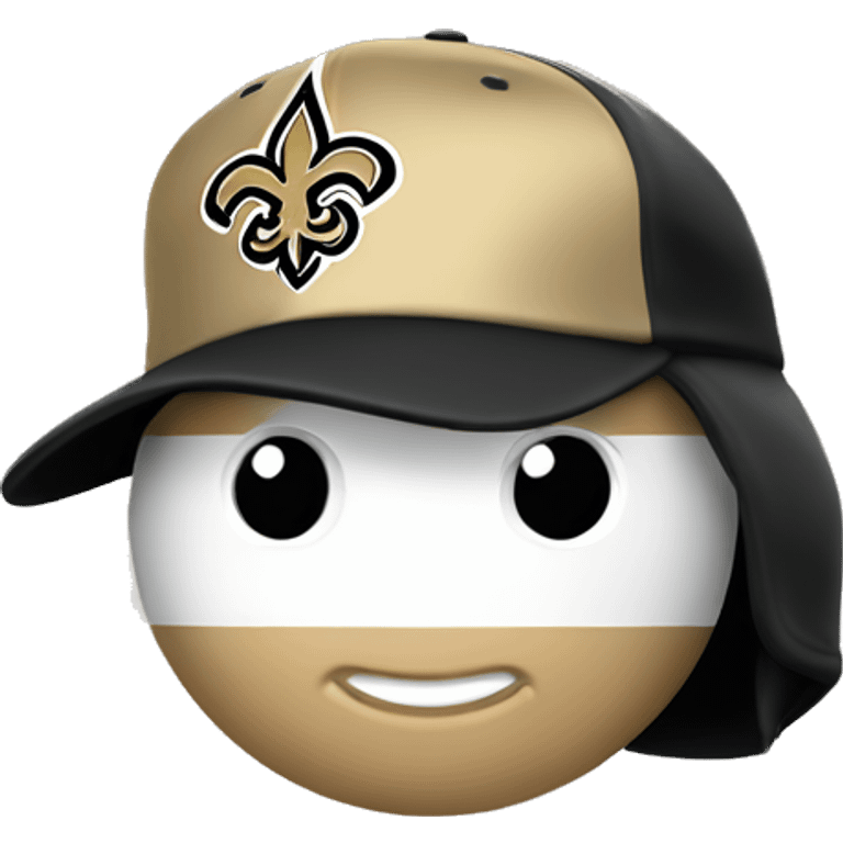 New Orleans saints baseball hat emoji