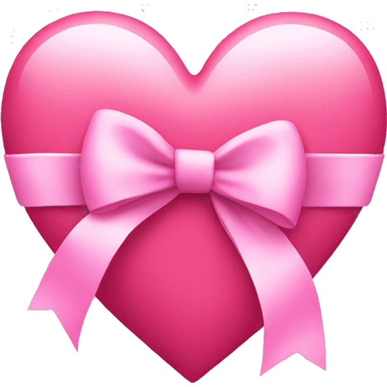 Pink heart with a pink bow on top emoji