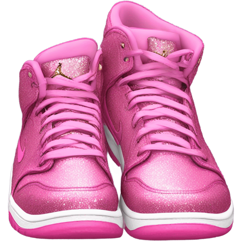 Pink Jordan Shoes with Glitter  emoji