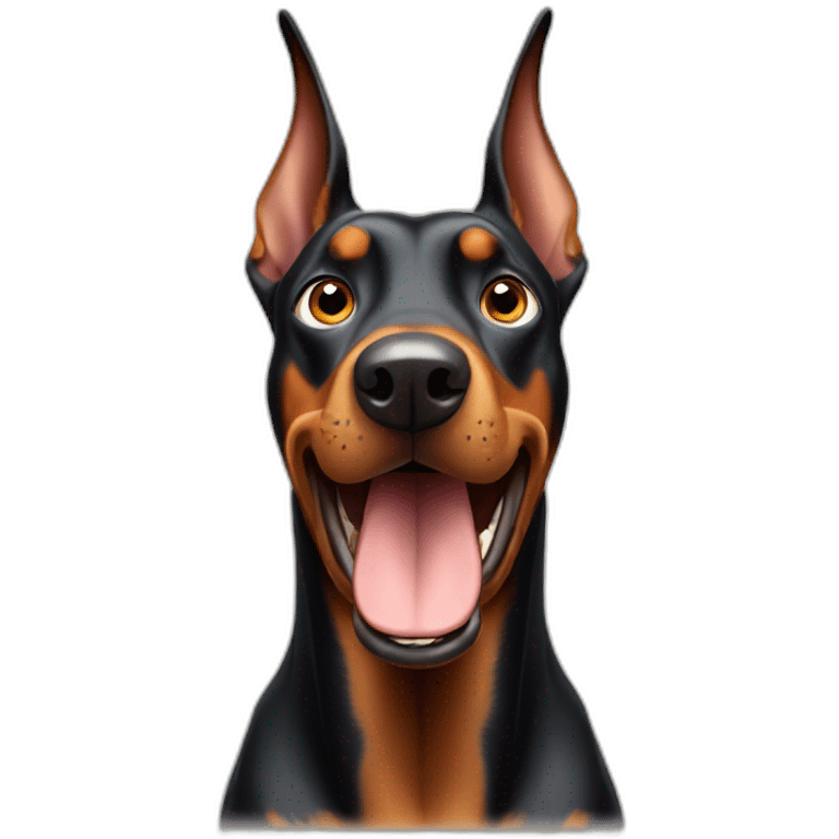 Shocked face doberman emoji