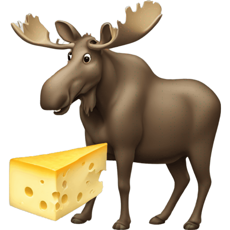 Moose eating cheese  emoji