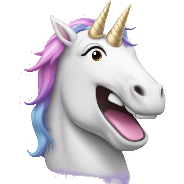 The unicorn is smiling emoji