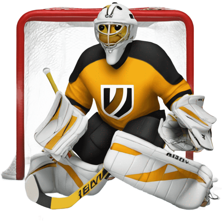 Hockey goalie with # 30 emoji