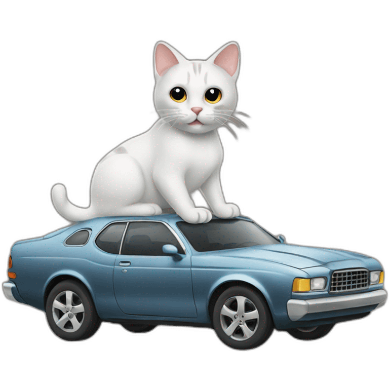 Cat eating a car emoji