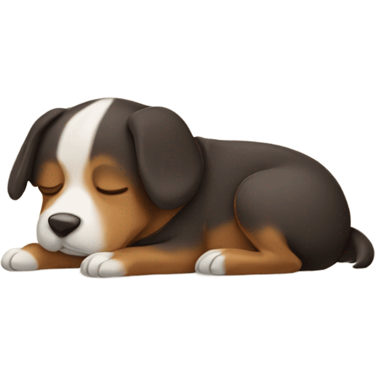 dog sleeping with belly up emoji