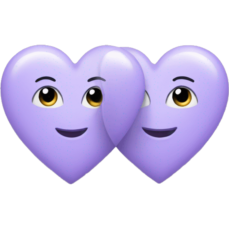 two lilac hearts emoji