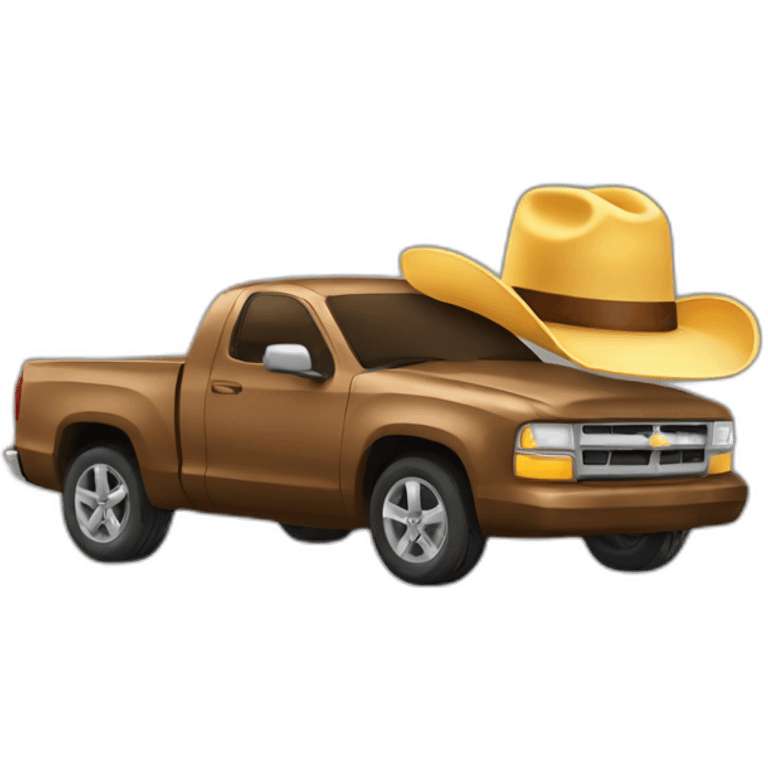 car with a cowboy hat emoji