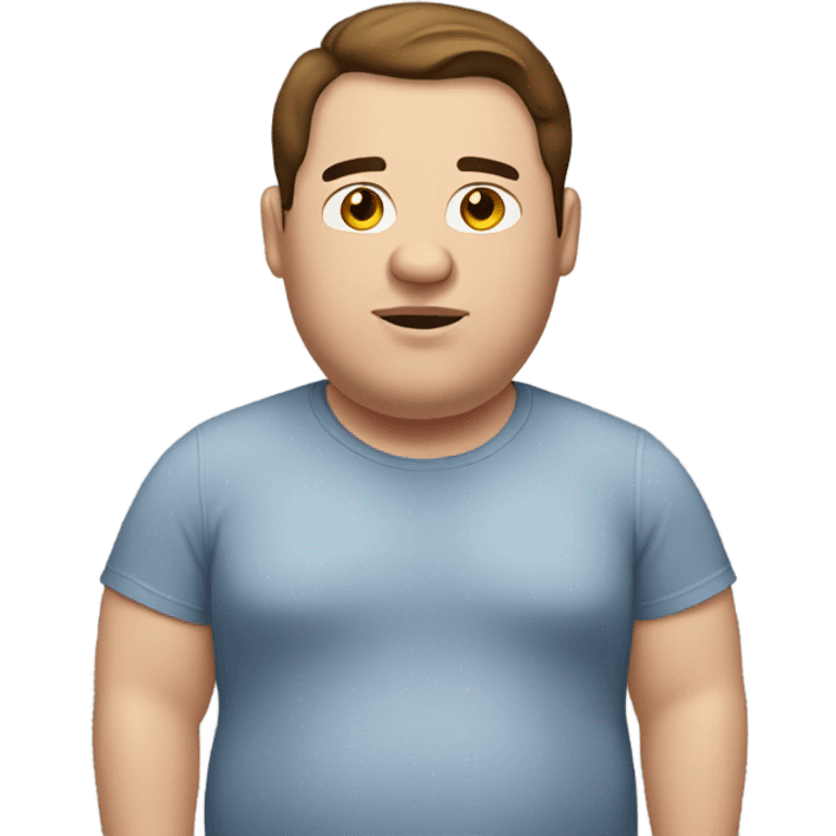 Obese brunette man emoji