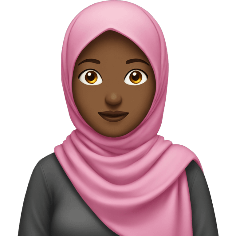 girl in pink hijab emoji