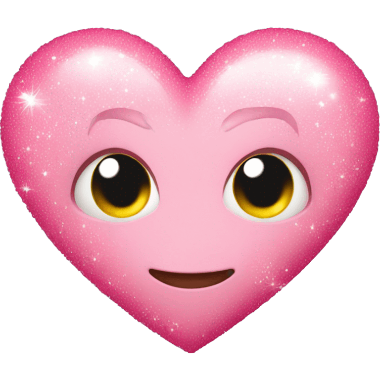 Cuore rosa con brillantini  emoji