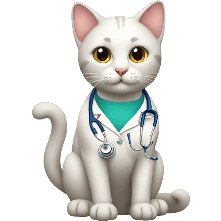 cat with stethoscope emoji