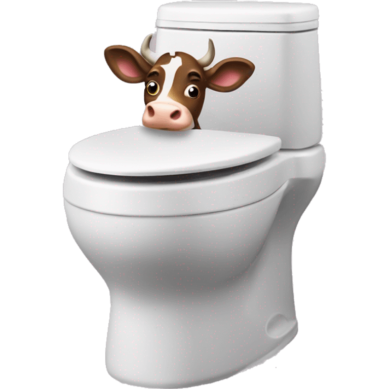 skibidi toilet holding a cow emoji