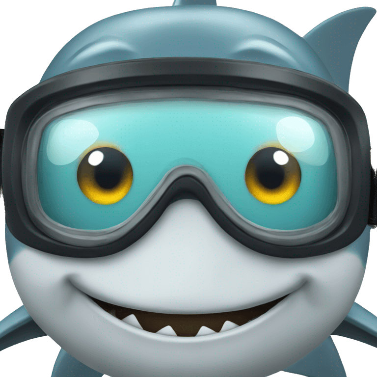 Shark wearing goggles emoji