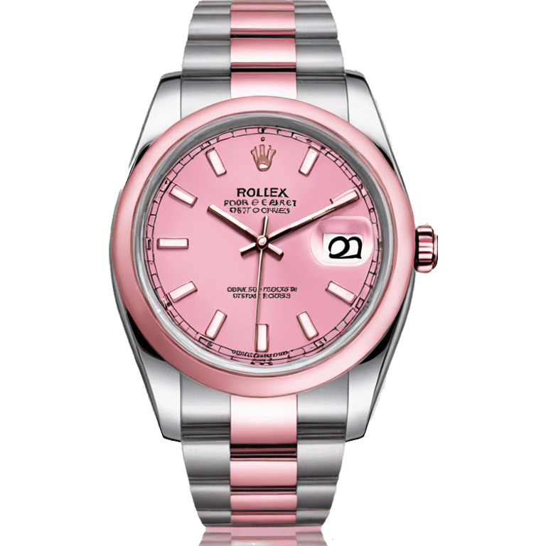 Pink Rolex datejust watch  emoji