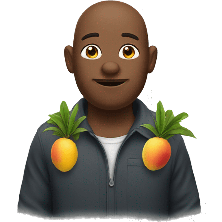 John Pork holding mangoes emoji