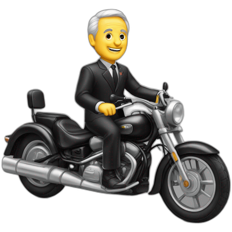 président denis sassous sur une moto emoji