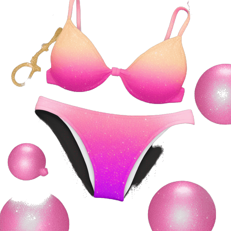 Pink ombre bikini bottoms with glitter  emoji