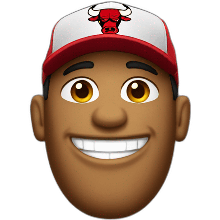 smiling bar simpon wearing a chicago bulls cap emoji