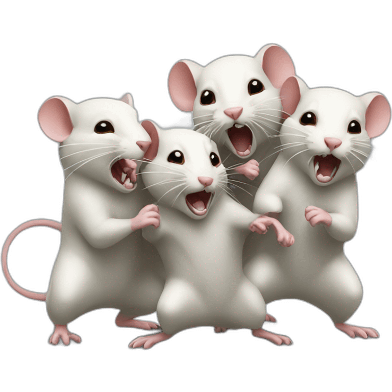 group of mexican rats fighting emoji