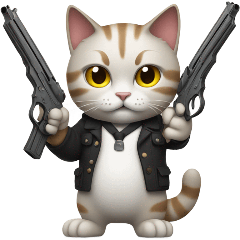 Cat with guns emoji