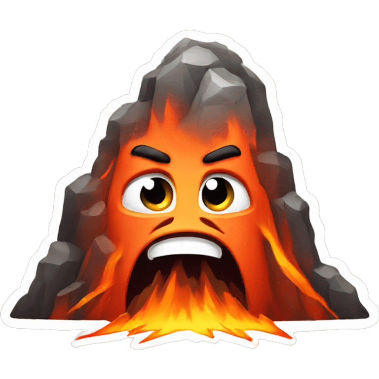 angry face volcano emoji