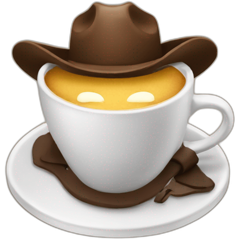 Cowboy coffee emoji