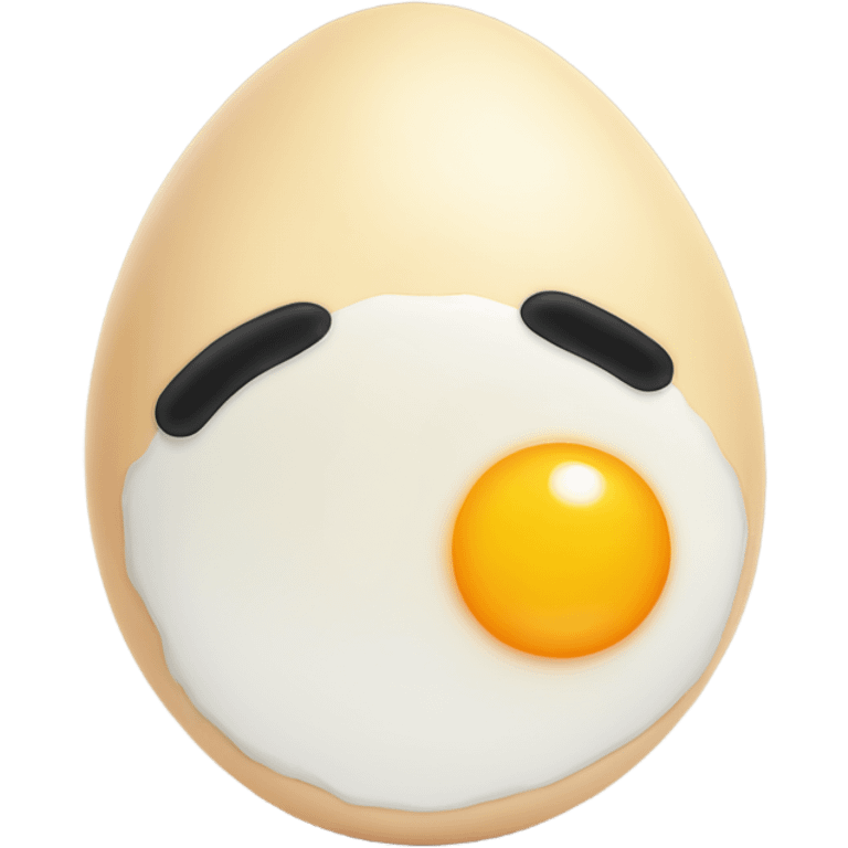 cute Sunny-side-up egg with eyes emoji