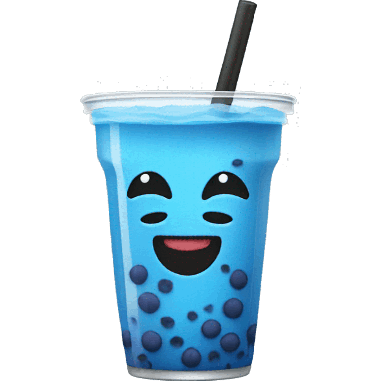 Blue boba tea  emoji