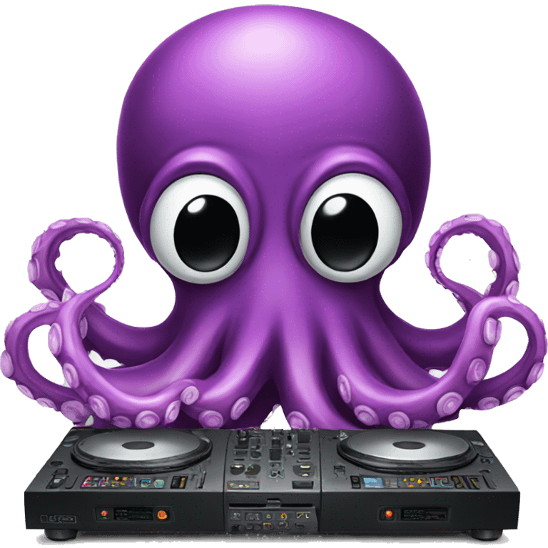 Dj octopus emoji