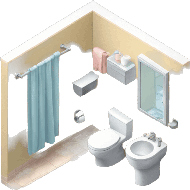 isometric bathroom emoji