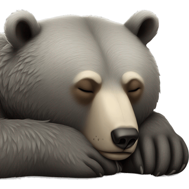 realistic-grey-bear-sleeping  emoji