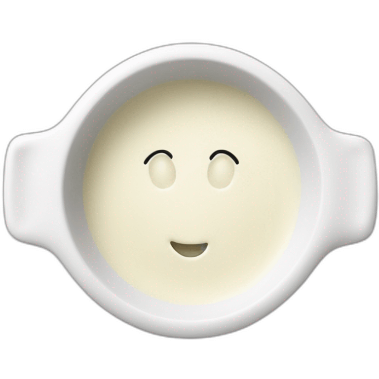 white sauce dipping dish emoji