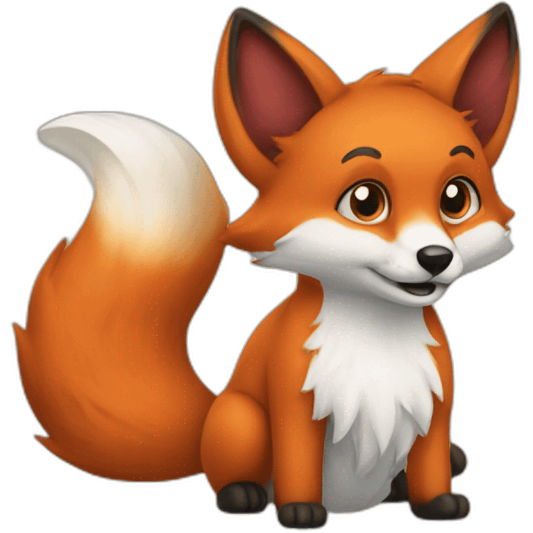 Tail fox emoji