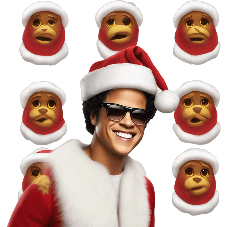 bruno mars as santa claus emoji