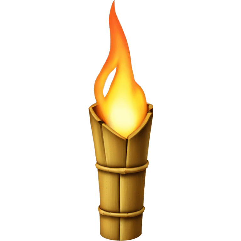 A bamboo tiki torch emoji