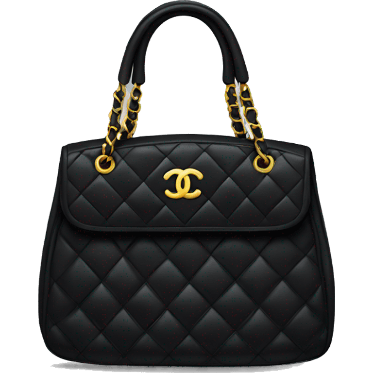 black chanel bag emoji